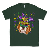 Sports Green mardi gras  mask beagle Classic Tee - RanaPortraitStore