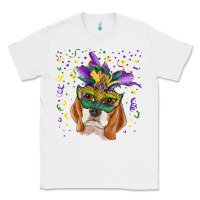 White mardi gras  mask beagle Classic Tee - RanaPortraitStore