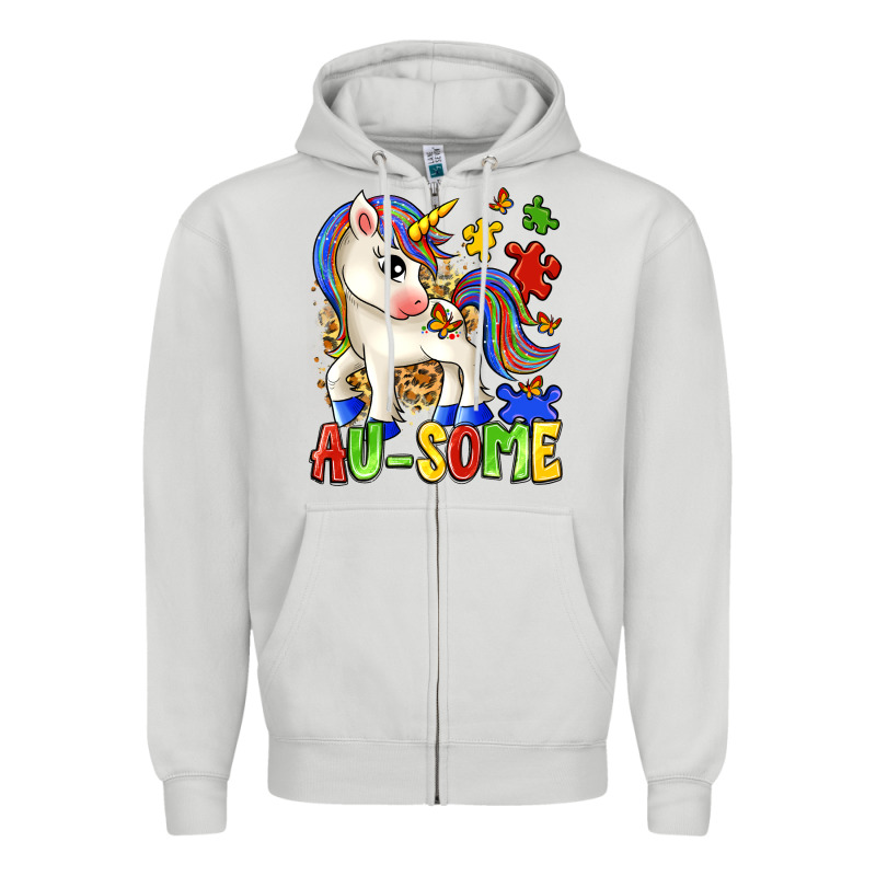 Au Some Unicorn Zipper Hoodie by Zillion Design Studio | Teevron
