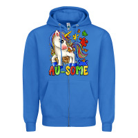 True Royal au some unicorn Zipper Hoodie - Zillion Design Studio