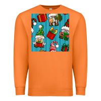 Carrot christmas gnomes and gift box seamless pattern Premium Sweatshirt - BundleAndBundleShop