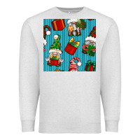 Oatmeal Heather christmas gnomes and gift box seamless pattern Premium Sweatshirt - BundleAndBundleShop