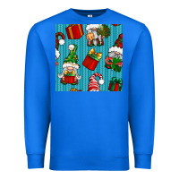 True Royal christmas gnomes and gift box seamless pattern Premium Sweatshirt - BundleAndBundleShop