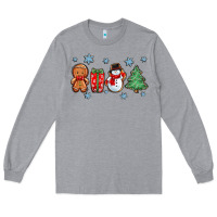 Heather Grey christmas gingerbread cookies Long Sleeve Tee - Zillion Design Studio