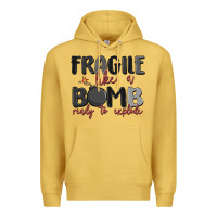 Antique Gold fragile like a bomb ready to explode Premium Hoodie - MaliasSmallBusiness