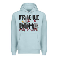 Blue Mist fragile like a bomb ready to explode Premium Hoodie - MaliasSmallBusiness