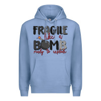 Colony Blue fragile like a bomb ready to explode Premium Hoodie - MaliasSmallBusiness