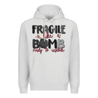 Dove Grey fragile like a bomb ready to explode Premium Hoodie - MaliasSmallBusiness