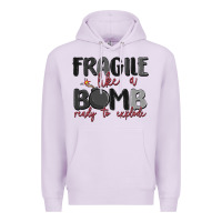 Lilac fragile like a bomb ready to explode Premium Hoodie - MaliasSmallBusiness