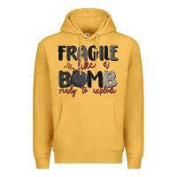 Mustard fragile like a bomb ready to explode Premium Hoodie - MaliasSmallBusiness