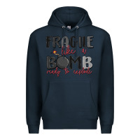Navy fragile like a bomb ready to explode Premium Hoodie - MaliasSmallBusiness