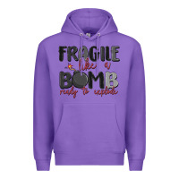 Purple fragile like a bomb ready to explode Premium Hoodie - MaliasSmallBusiness