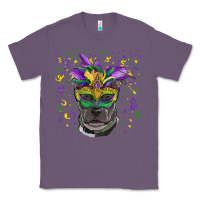 Lavender mardi gras  mask pitbull Classic Tee - RanaPortraitStore