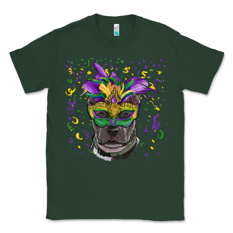 Mardi Gras  Mask Pitbull Classic Tee by RanaPortraitStore | Teevron