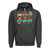Charcoal Heather half nurse half coffee Zipper Hoodie - texasbilliewilder