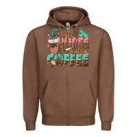 Chestnut half nurse half coffee Zipper Hoodie - texasbilliewilder