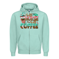 Seafoam half nurse half coffee Zipper Hoodie - texasbilliewilder