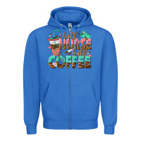 True Royal half nurse half coffee Zipper Hoodie - texasbilliewilder