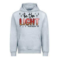 Heather Grey be the light Urban Hoodie - MaliasSmallBusiness