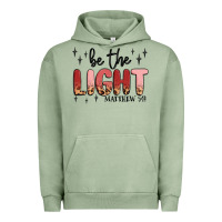 Pigment Oil Green be the light Urban Hoodie - MaliasSmallBusiness