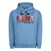 Pigment Pebble Blue be the light Urban Hoodie - MaliasSmallBusiness
