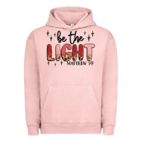 Pigment Salmon be the light Urban Hoodie - MaliasSmallBusiness