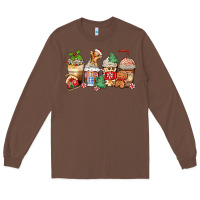 Chestnut christmas gingerbread coffee cups Long Sleeve Tee - Zillion Design Studio