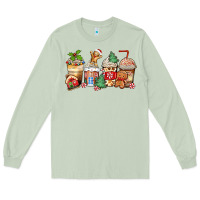 Matcha christmas gingerbread coffee cups Long Sleeve Tee - Zillion Design Studio