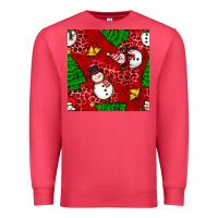 Cardinal christmas snowman and trees seamless pattern Premium Sweatshirt - BundleAndBundleShop