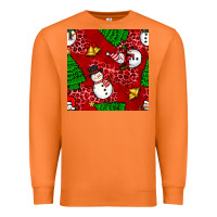 Carrot christmas snowman and trees seamless pattern Premium Sweatshirt - BundleAndBundleShop