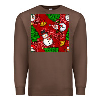 Chestnut christmas snowman and trees seamless pattern Premium Sweatshirt - BundleAndBundleShop