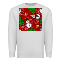 Dove Grey christmas snowman and trees seamless pattern Premium Sweatshirt - BundleAndBundleShop