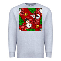 Heather Grey christmas snowman and trees seamless pattern Premium Sweatshirt - BundleAndBundleShop