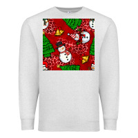 Oatmeal Heather christmas snowman and trees seamless pattern Premium Sweatshirt - BundleAndBundleShop