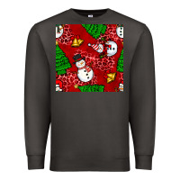 Smoke christmas snowman and trees seamless pattern Premium Sweatshirt - BundleAndBundleShop