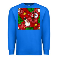 True Royal christmas snowman and trees seamless pattern Premium Sweatshirt - BundleAndBundleShop