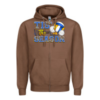 Chestnut tis' the season volleyball Zipper Hoodie - Zillion Design Studio
