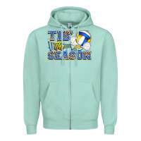 Seafoam tis' the season volleyball Zipper Hoodie - Zillion Design Studio