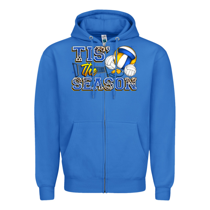 Tis' The Season Volleyball Zipper Hoodie by Zillion Design Studio | Teevron