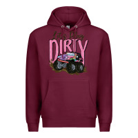 Burgundy let's play dirty Premium Hoodie - MaliasSmallBusiness