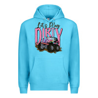 Ocean Blue let's play dirty Premium Hoodie - MaliasSmallBusiness
