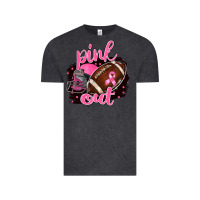 Vintage Black Pink Out Football Vintage Tee - BarkalooDesign