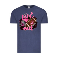 Vintage Denim Pink Out Football Vintage Tee - BarkalooDesign