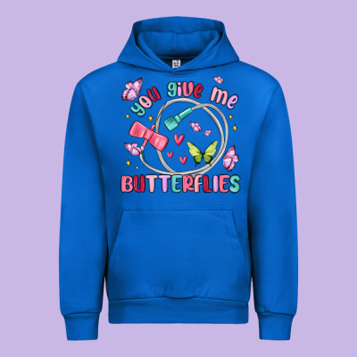 You Give Me Butterflies Urban Hoodie Designed By Maliassmallbusiness