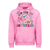Fuchsia Pink you give me butterflies Urban Hoodie - MaliasSmallBusiness