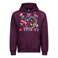Mauve Wine you give me butterflies Urban Hoodie - MaliasSmallBusiness