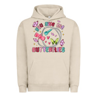 Pigment French Oak you give me butterflies Urban Hoodie - MaliasSmallBusiness
