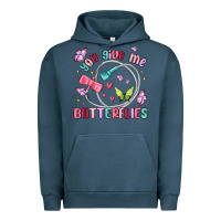 Pigment Midnight Navy you give me butterflies Urban Hoodie - MaliasSmallBusiness