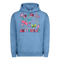 Pigment Pebble Blue you give me butterflies Urban Hoodie - MaliasSmallBusiness