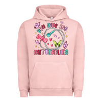 Pigment Salmon you give me butterflies Urban Hoodie - MaliasSmallBusiness